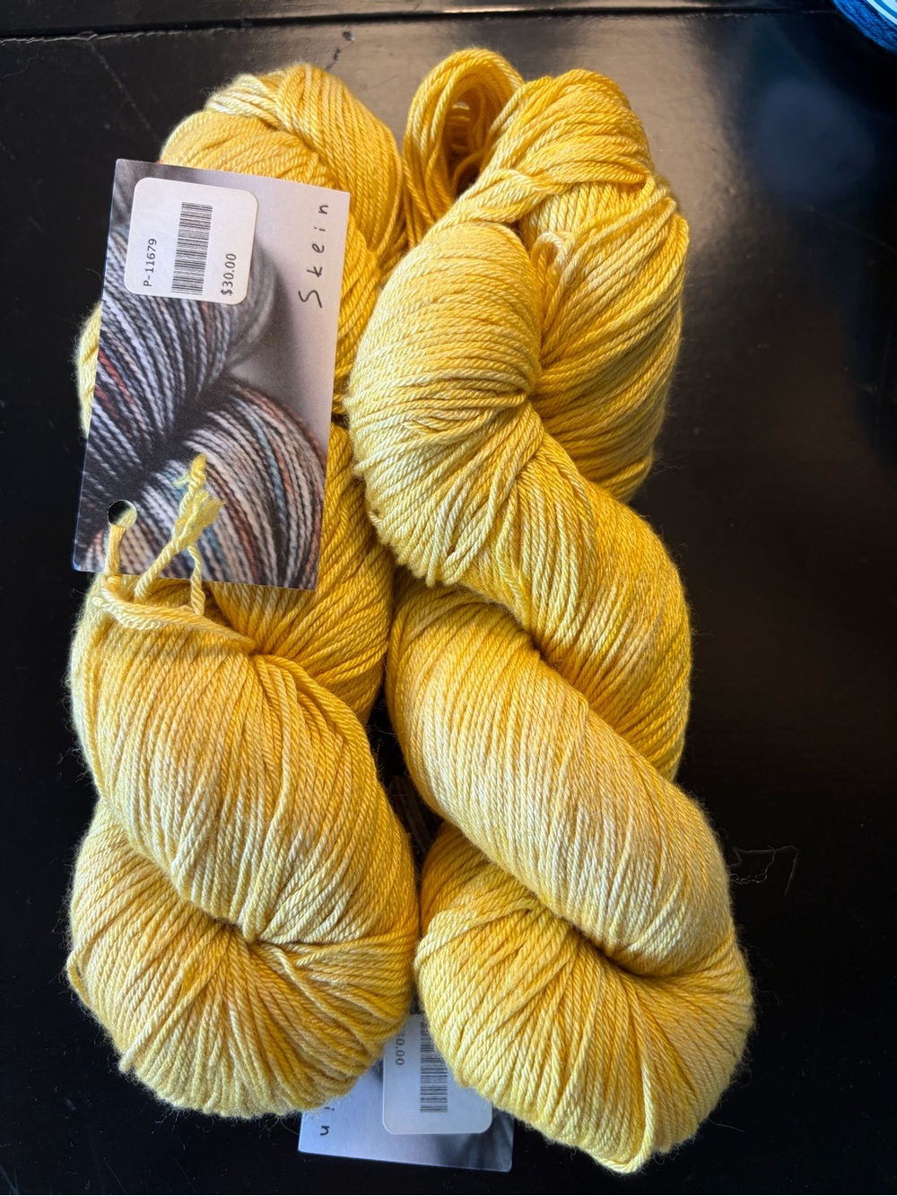 Hand-Dyed Yellow Yarn Skeins for Fiber Arts - Unbranded